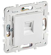 SKANDY Розетка компьютерная RJ45 кат.6 SK-K02W скрытой установки арктический белый (SK-K10-2-K01) / Розетка компьютерная