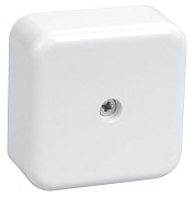 Коробка распаячная КМ41206-01 50х50х20 открытой проводки (4 клеммы 3 мм²) белая (UKO10-050-050-020-K01) / Коробка распаячная безгалогенная (HF)